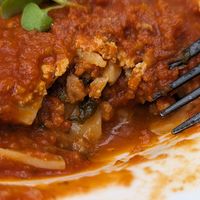 Lasagna inside at P.S. Kitchen in New York City