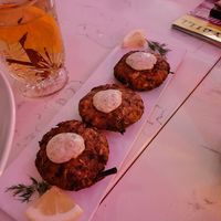 Crabby cakes at P.S. Kitchen in New York City