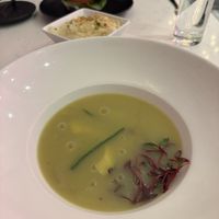 Potato soup - wonderful!  at P.S. Kitchen in New York City