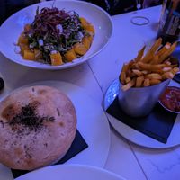 Salad, fries, pie at P.S. Kitchen in New York City