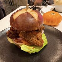 Buffalo maitake sandwich   at P.S. Kitchen in New York City