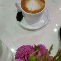 latte at P.S. Kitchen in New York City