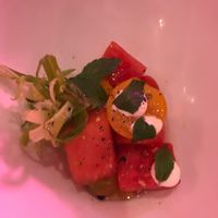 Watermelon & tomato salad  at P.S. Kitchen in New York City