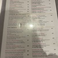 Menu as of today   at P.S. Kitchen in New York City