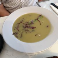 Potato soupp  at P.S. Kitchen in New York City