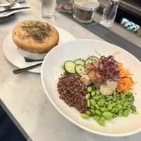 Chicken pot pie and smoked tofu salad special   at P.S. Kitchen in New York City