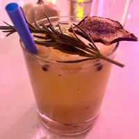 Smoked pear mezcal cocktail.  at P.S. Kitchen in New York City