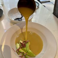 Mom said the Colombian Potato Soup was 10/10  at P.S. Kitchen in New York City