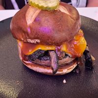 Smokey BBQ burger at P.S. Kitchen in New York City