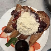 Brunch French toast with crème fraîche   at P.S. Kitchen in New York City