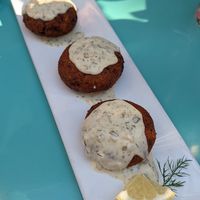 Crabby cakes at P.S. Kitchen in New York City
