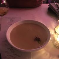 Potato soup! This is the best soup ever!  at P.S. Kitchen in New York City