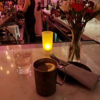 Hot apple cider drink (zero alcohol) at P.S. Kitchen in New York City