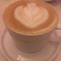 Oat milk latte at P.S. Kitchen in New York City
