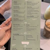 Menu at Milch&Zucker in Berlin