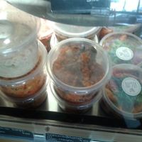 Cous cous, pasta and Asian glass noodles with peanut butter sauce at Milch&Zucker in Berlin