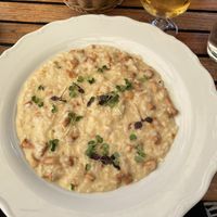 Chantarelle with truffle risoto (315kr)  at Ulla Winbladh in Stockholm