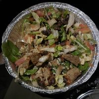 Seitan burrito bowl (specify no cheese) (Seitan is super yum)  at Bueno y Sano in Amherst