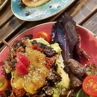 Vegan toast and vegan pancakes at Zenith in Porto