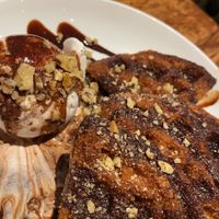 Churro Waffle with ice cream!  at Seabirds Kitchen in Long Beach