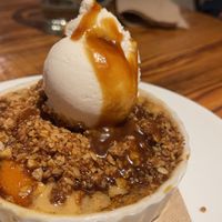 Peach Whisky cobbler.  at Seabirds Kitchen in Long Beach
