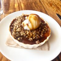 Delicious Whisky Peach Cobbler. This completed a delicious meal.   at Seabirds Kitchen in Long Beach