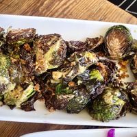 Perfectly cooked brussels sprouts  at Seabirds Kitchen in Long Beach