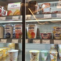 vegan yoghurts at Celeiro - Vasco da Gama in Lisbon