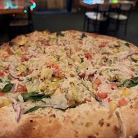 Treehugger garlic oil base pie apple  at Backwoods Brewing Company in Carson