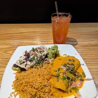 Veggie enchilada and mocktail at Ed's Cantina & Grill in Estes Park