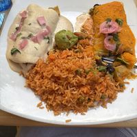 Vegan enchiladas!  at Ed's Cantina & Grill in Estes Park