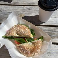 Sandwich with tofu and cream cheeze  at Ultra Coffeebar in Asheville