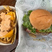 Iconic Fries and a Western Burger at Plant Power Fast Food - Encinitas in Encinitas