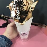 Ice cream waffle  at Malvy's Shakes in Madrid
