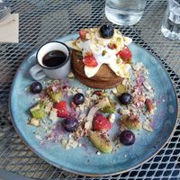Buckwheat pancakes at Gathered Kitchen in Glebe