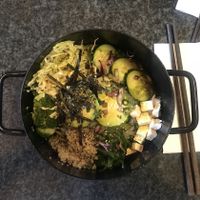Vegan option Shirataki noodle salad at Tokyo Street in Helsinki