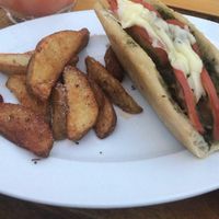 Mediterranean Baguette with wedges  at Easy Tiger Hostel - Jungle Bar in Phong Nha
