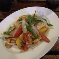 Lemongrass ginger tofu at Easy Tiger Hostel - Jungle Bar in Phong Nha