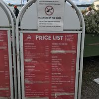 English menu  at Regatta in Helsinki