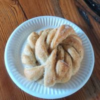 A cardamom sweet at Regatta in Helsinki