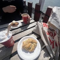 vegan cardamom bread and hot chocolate   at Regatta in Helsinki