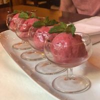 Frambozen sorbet at Aruna Cuisine in Roermond