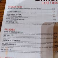 Menu at La Chaufferie in Paris