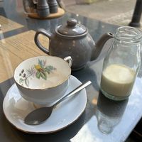 Soya milk tea  at Mrs Green's in Dumfries