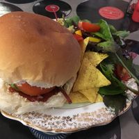 Tasty Vegan Burger  at Mrs Green's in Dumfries