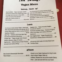 menu August 2017 at Mrs Green's in Dumfries