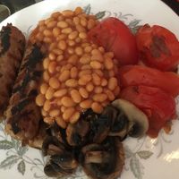 tasty vegan brekkie  at Mrs Green's in Dumfries