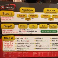 Menu at Dr Noodles in Perth
