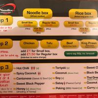 Menu at Dr Noodles in Perth