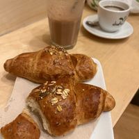 Vegan croissants and cashew morning shake  at Shake Cafe - Del Corso in Florence